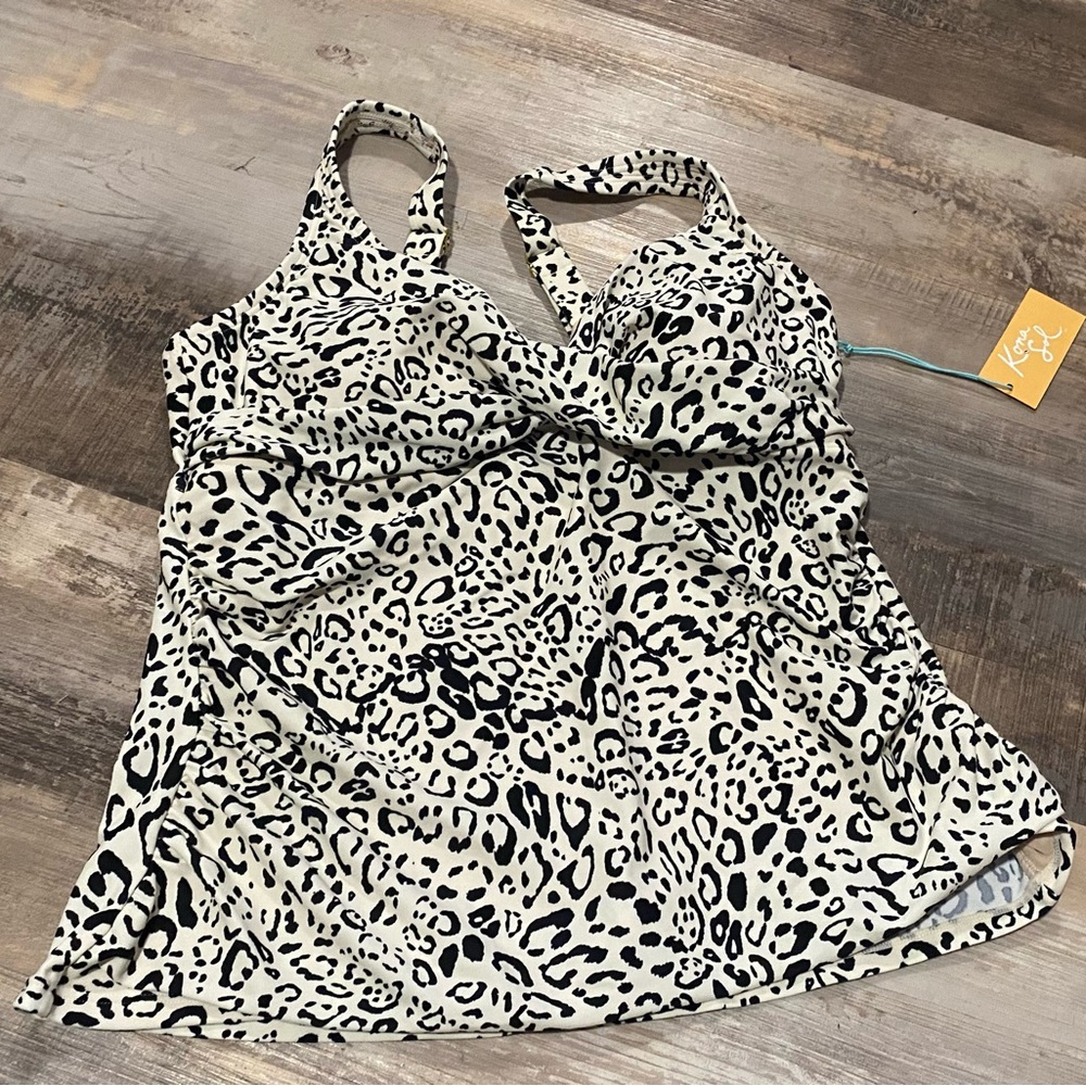 Kona Sol Leopard Tankini top